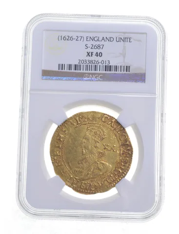 XF40 (1626-27) England Unite - S-2687 - Graded NGC a5208