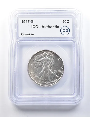 1917-S Walking Liberty Half Dollar Obverse Authentic ICG *1352