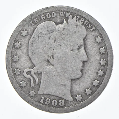 1908-S Barber Quarter Average Circ