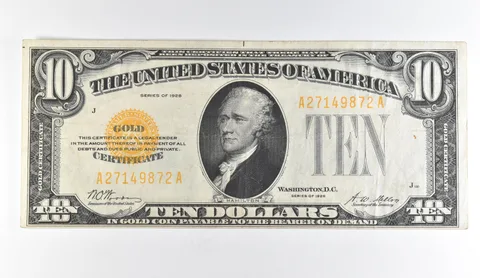1928 $10 Gold Certificate Yellow Seal *1692