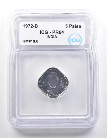 1972 B India 5 Paisa KM#18.6 PR64 ICG *3662