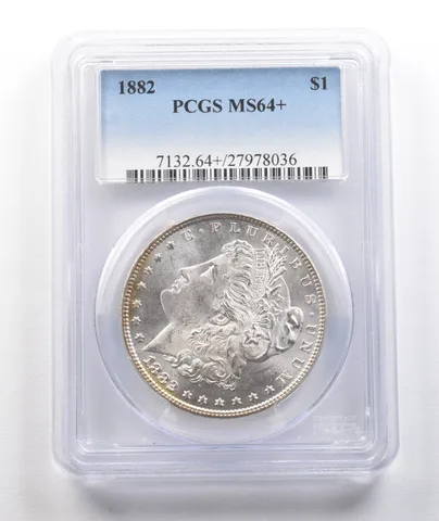 1882 Morgan Silver Dollar MS64+ PCGS a1590