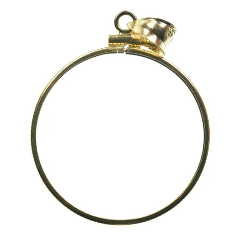 14K 28mm Gold Filled 20 Peso Mexico Coin Bezel Pendant Frame Edge *1286