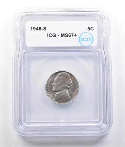 1946-S Jefferson Nickel MS67+ ICG a3761