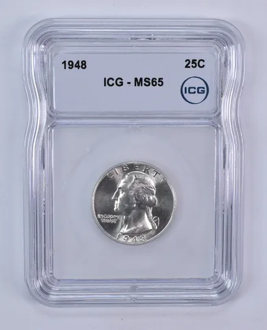 1948 Washington Quarter MS65 ICG