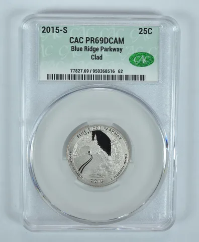 2015-S Washington Quarter Blue Ridge Parkway CLAD ATB PR69 DCAM CAC CACg