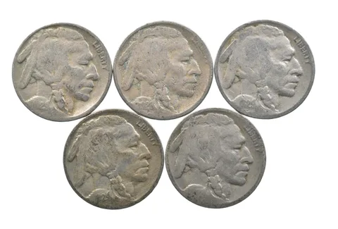 BETTER Lot 1929-S 1928-S 1929-S 1929-S Worn Date Buffalo Nickel Collection *190