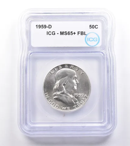 1959-D Franklin Half Dollar MS65+ FBL ICG *4831