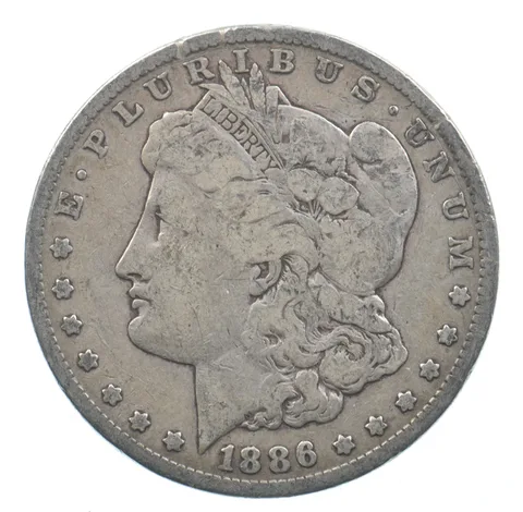 Early - 1886 Morgan Silver Dollar - 90% US Coin *548