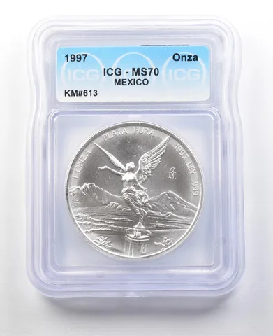 1997 Mexico 1 Onza Silver Libertad MS70 ICG