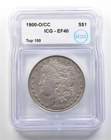 1900-O/CC Morgan Silver Dollar Top 100 EF40 ICG a3821