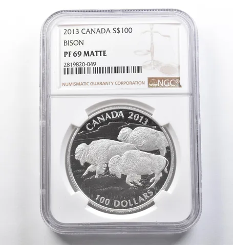 2013 Canada 100 Dollars Silver PF69 Matte NGC *6598