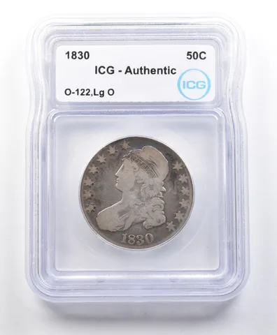 1830 Capped Bust Half Dollar O-122 Large O Authentic ICG *3132