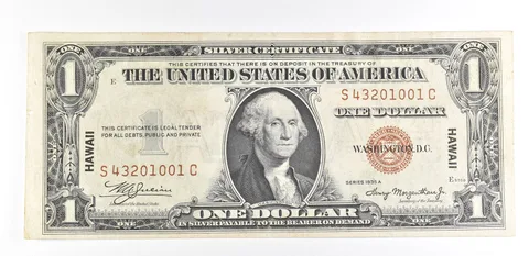 1935 A $1 Silver Certificate Hawaii Fr#2300 Nice AU Occupation WWII Note *9313