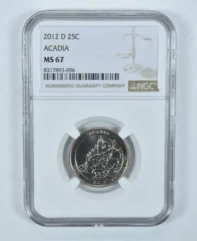 2012-D Washington Quarter Acadia America The Beautiful MS67 NGC