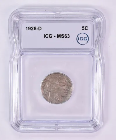 1926-D Indian Head Jefferson Nickel MS63 ICG Beautiful Tone *1183
