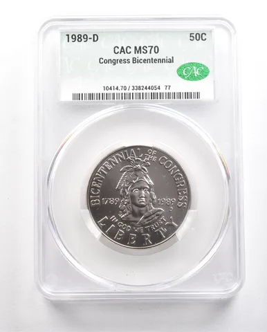 1989-D Congress Bicentennial Commemorative Half Dollar MS70 CAC *5907