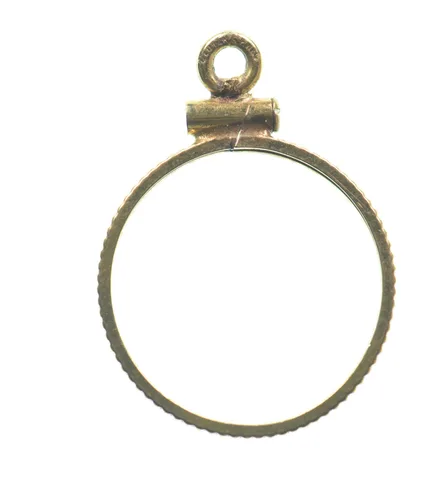 12K 15mm GF $1 Gold Dollar Piece Type 2 Coin Bezel Pendant Frame Edge *1388