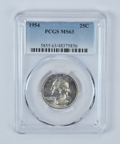 1954 Washington Quarter MS63 PCGS Beautifully Toned a7278