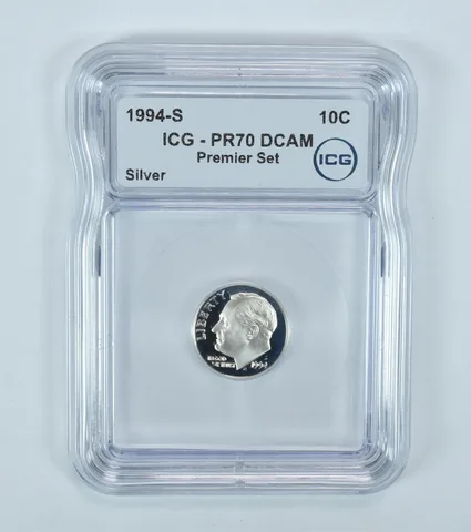 1994-S Roosevelt Dime Silver Premier Set PR70 DCAM ICG