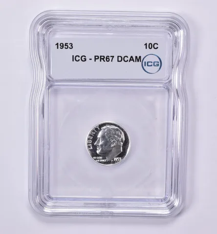 1953 Roosevelt Dime PR67 DCAM ICG *0509