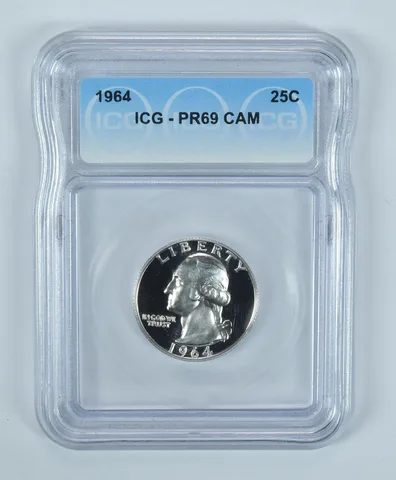 1964 Washington Quarter PR69 CAM ICG