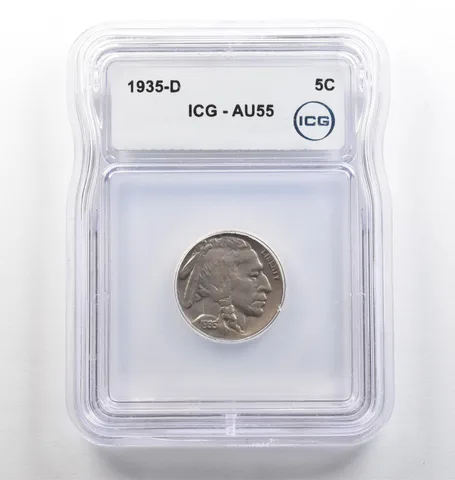 1935-D Indian Head Buffalo Nickel AU55 ICG *3996