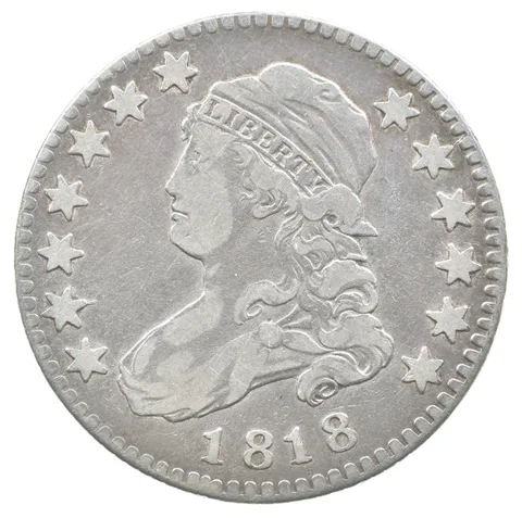 1818 Capped Bust Quarter B.8 a8206