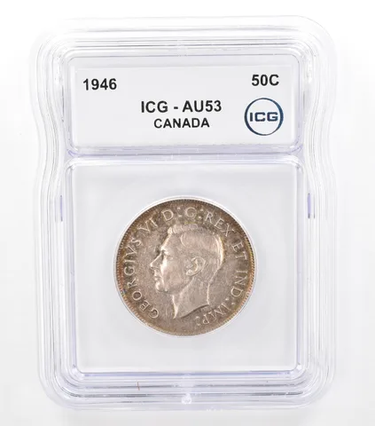 1946 Canada 50 Cents AU53 ICG Beautiful Tone *5746