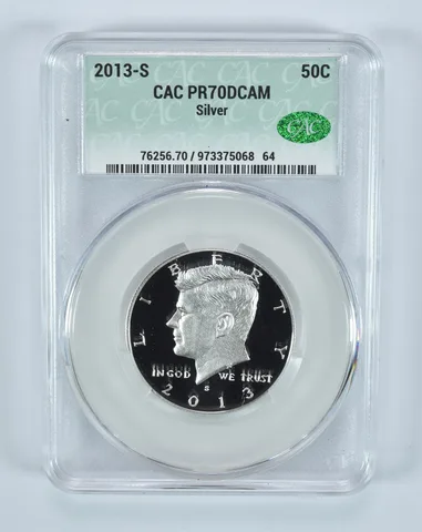 2013-S Kennedy Half Dollar Silver PR70 DCAM CAC CACg