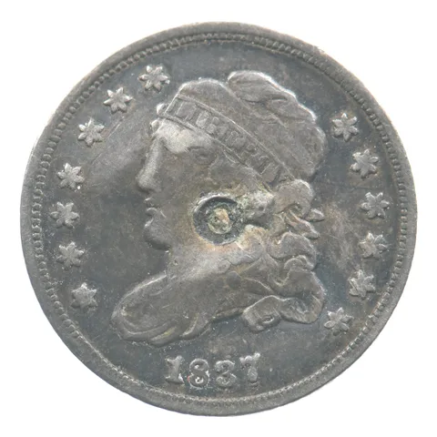 1837 Capped Bust Half Dime Love Token Victorian *5478
