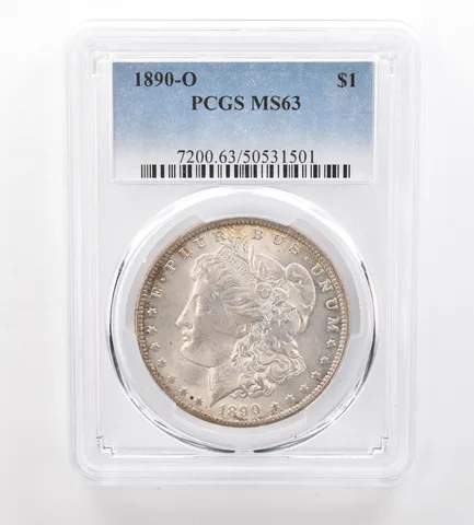 1890-O Morgan Silver Dollar MS63 PCGS Beautiful Tone Reverse a7478