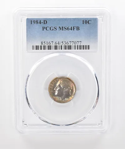 1984-D Roosevelt Dime MS64 FB PCGS Beautiful Tone a1343