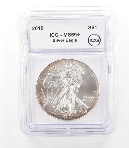 2015 American Silver Eagle MS69+ ICG Peripheral Tone *3147