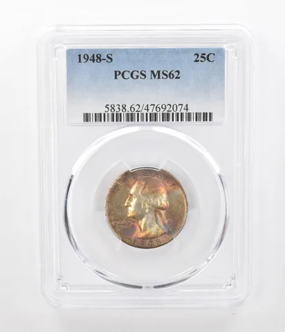 1948-S Washington Quarter MS62 PCGS Beautiful Tone *2373
