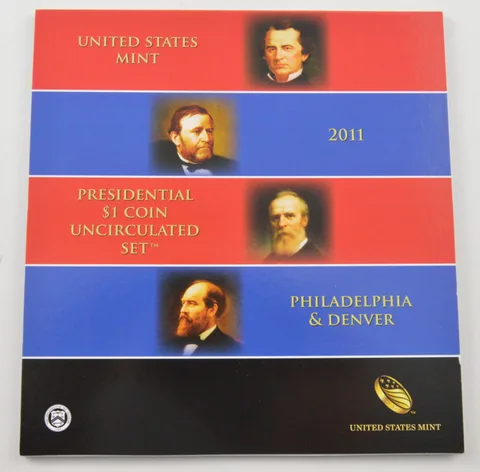 2011 Presidential $1 US Mint Uncirculated P & D 8-Coin SET
