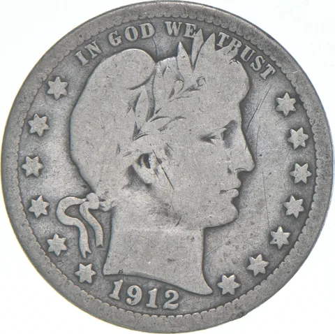 1912 Barber Quarter Average Circ