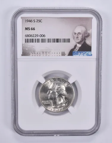 1946-S Washington Quarter MS66 NGC Special Label