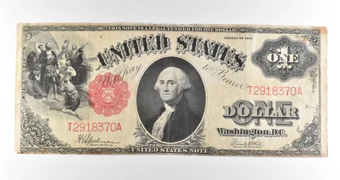 1917 $1 Legal Tender Large Note Red Seal *4546