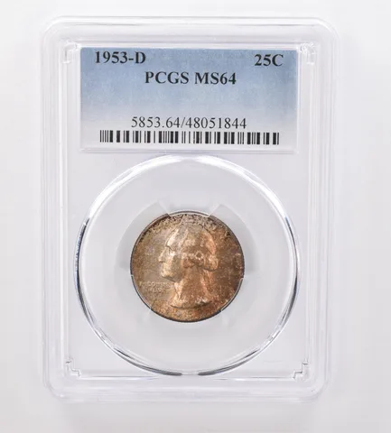 1953-D Washington Quarter MS64 PCGS Beautiful Tone *9998