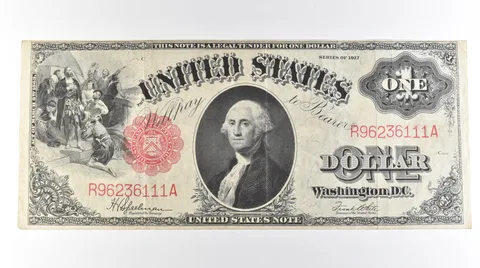 1917 $1 Legal Tender Large Note Red Seal *3054