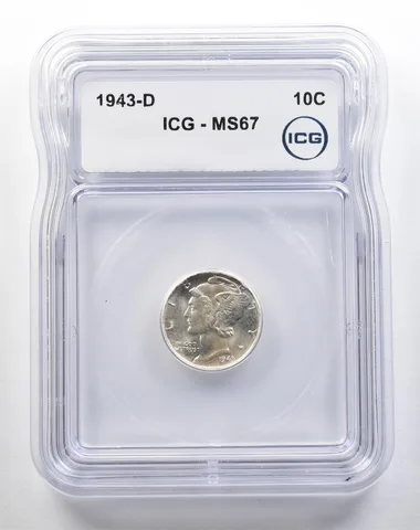 1943-D Mercury Dime MS67 ICG *3808