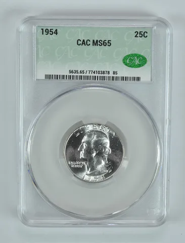 1954 Washington Quarter MS65 CAC CACg