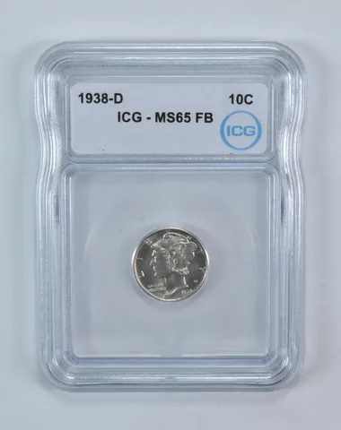 1938-D Mercury Dime MS65 FB ICG