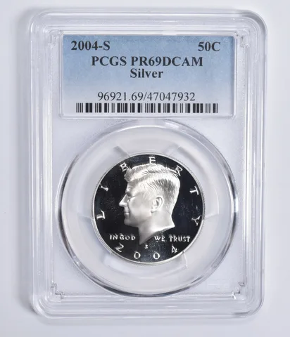 2004-S Kennedy Half Dollar Silver PR69 DCAM PCGS Blue Lbl