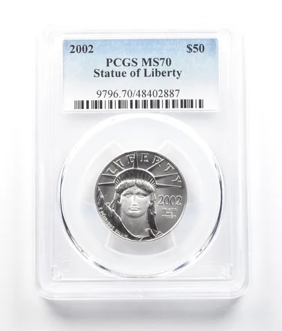 2002 $50 American Platinum Eagle 1/2 Oz Platinum MS70 PCGS *5234