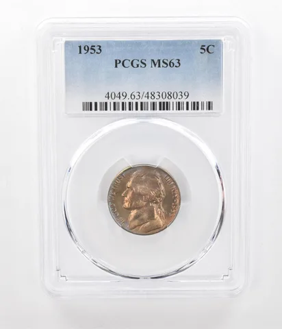 1953 Jefferson Nickel MS63 PCGS Beautiful Tone *2404