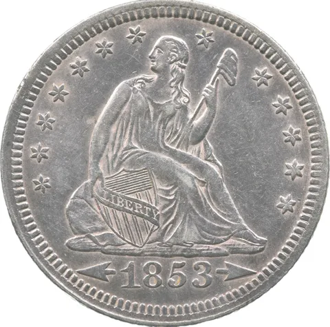 1853 Seated Liberty Quarter Arrows *8931