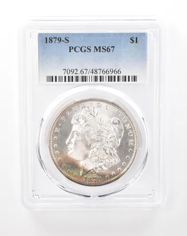 1879-S Morgan Silver Dollar MS67 PCGS Peripheral Tone a5947