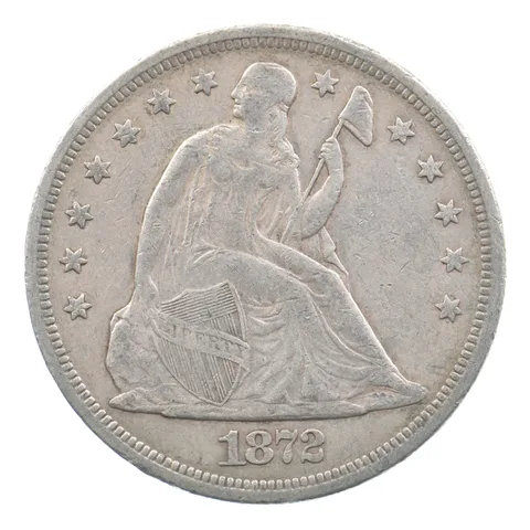 1872 Seated Liberty Silver Dollar *9438